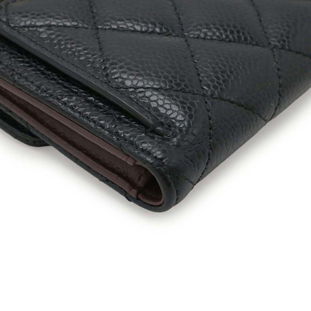 CHANEL Black Caviar Leather Logo Wallet - Picture 4 of 10
